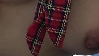 Girls-only Apartment in Japan, a Girl's Room Where She Wears a Miniskirt Uniform and Thong G-string While Doing Tease Workout