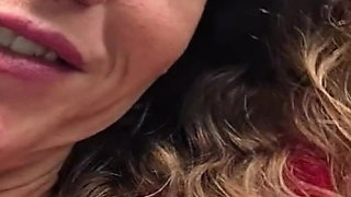 German Nymphomaniac Cougar with Glasses Get Risky Fuck by Stranger in Elevator