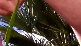 College girl gets deepthroat and anal fuck outdoors