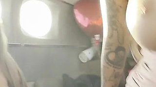 Two Gorgeous Babes Kali Roses & Linda Lan Fucked in a Plane
