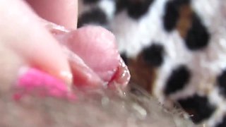 Big Clit Teasing & Real Wet Clitoral Orgasm In Exciting Close-up