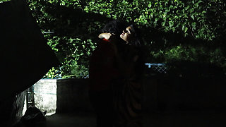 Terrace night fuck with girl friend while her parents not in home she called her boy friend and doing hard fuck  in terrace