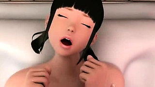 Animated babes sharing cock in threesome sex