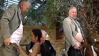 Nasty Ebony German Sluts Having Anal Fun with Older Dudes