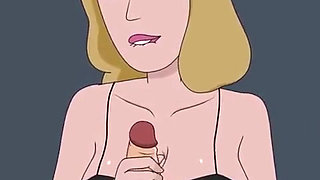 Rick and Morty - a Way Back Home - Sex Scene Only - Part 47 Beth Handjob by Loveskysanx