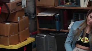 Hot smuggler banged by the security officer