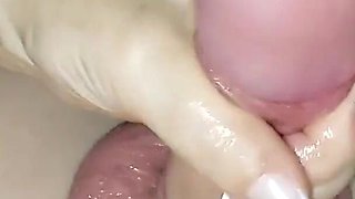 Step Auntie Gives Her Step Step-nephew a Handjob in a Hotel Room