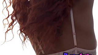 Naked ebony teenager posing in the desert