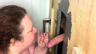 Glory hole with a big cock