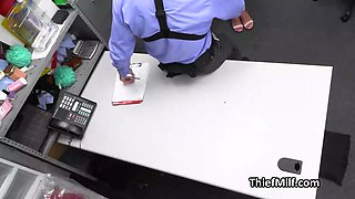 Petite thief squirt in 3some orgy on a busty tits mommy