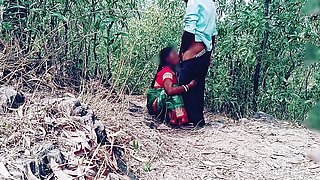 A village chitting  wife fucking with a school student in forest