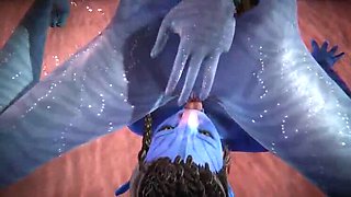 Neytiri Futa Creampie - Avatar Blue Alien Sex in 3D