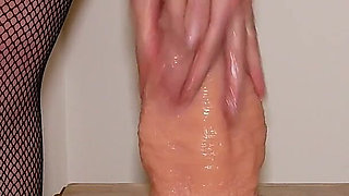 Huge Dildo Monster Pussy Insertion MILF Balls Deep