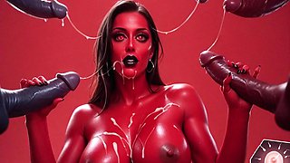 Fantasy With A Demoness Girl In Red Room. Anal Gangbang, Bukkake, Cumpilation, Pussy Sperm, Doggy Fuck Cuckold