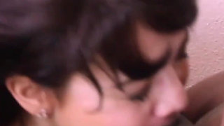 White Slut Sucks Black Cock for the First Time