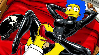 Halloween Special. ALIEN: Sinpsoms. Slut Wife in Monster Costume from Outer Space Gets Her Husband's Hard Cock in Her Wet Pussy