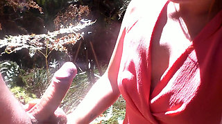 Hard Fuck in the Forest! Gave a Cock to Suck and Fucked in a Pussy!