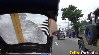 Cumface Filipina Gets Severely Plasted In Jizz - Trike Patrol
