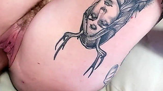 Tattooed Girl Next Door Gets Her Pussy Beat
