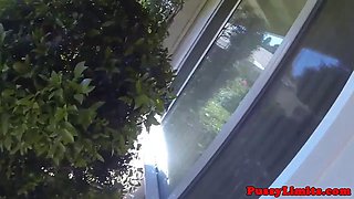 Jogging crud roughly pussypounded by male domination