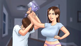 MissKitty2K's reimagined summertime saga features a wild threesome in the lab