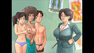 Hot teacher miss Ross in summertime saga animated collection is ready for some steamy gameplay