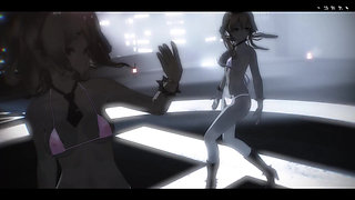 Eyeing the Tiger Murasame x Kashima x Prinz mmd r18 want to play hard