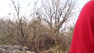 My stepsister has sex with 2 guys in the park