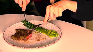 Dinner with You. Steak with Asparagus