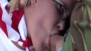 Sasha Knox suckin  balls for her country: Big Ass, Blowjob  Babe Porn