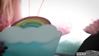 Petite Blonde And Kyler Quinn In Does My Teacher Really Want To Anal Me?