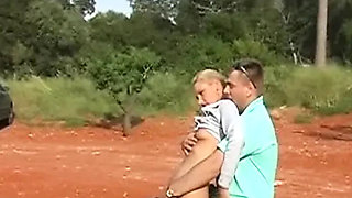 German Amateur Blonde Hard Fuck Outdoor Blowjob Facial