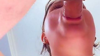 Real Hot Wife Sucking Cock Until Cumshot