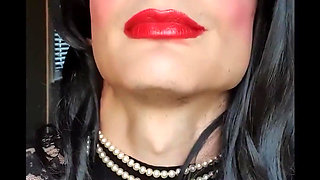 More teasing wearing my tight black lace dress. Do you wish you were wrapping your hands around my waist?