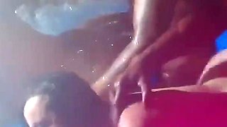 BBW Hot Tub Party Interracial Fourway.... Fat Chicks Get Black Dick