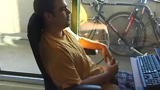 Tony Strokes His Stiff Dick