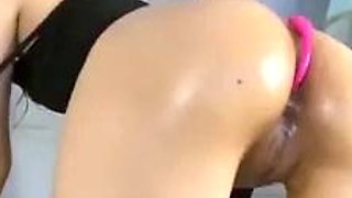 Stacked brunette goes solo toys and masturbation