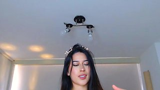 Long Legged Babe Solo Masturbates