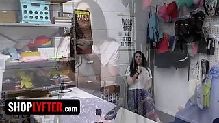 Shoplyfter - perv officer moves lovely thief aria carson's purple panty and drills her on the desk