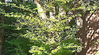 Teasing and Masturbating Out in the Woods