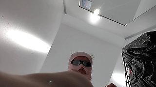 Hairy wife with an enormous ass and furry pussy shows off her big nipples and tries on sexy outfits