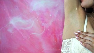 Amateur striptease and Solo masturbation