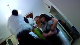Student party sex video with Panda boy