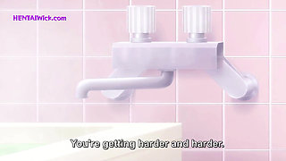 Wet and Wild: Shower Secrets with My Girlfriend's Naughty Stepsis (Hentai Sex) Eng Sub