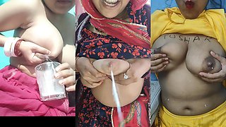 Desi Indian Bhabhi Lactating Compilation