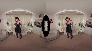 Roxy Mendez Little Black Dress With Black Stockings X-Rated JOI Tease - 8K VR