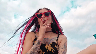 Smoking fetish. Which smoke excites you more: cigarette smoke or stick smoke?