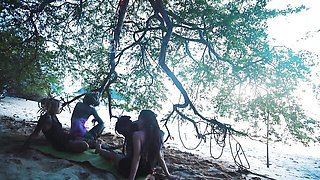 Plastic mantrap's threesome sex