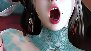 Xun Er Pixelated Beauty: 3D Girl with a Big Boob Spell - 3D Animation
