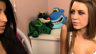 Naughty latin babe attractive teen grabs a cock